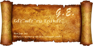 Gömöry Enikő névjegykártya